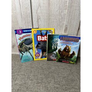 Set Of 4 Childrens Books: I Survived The One And Only Ivan Bats Monster Bugs